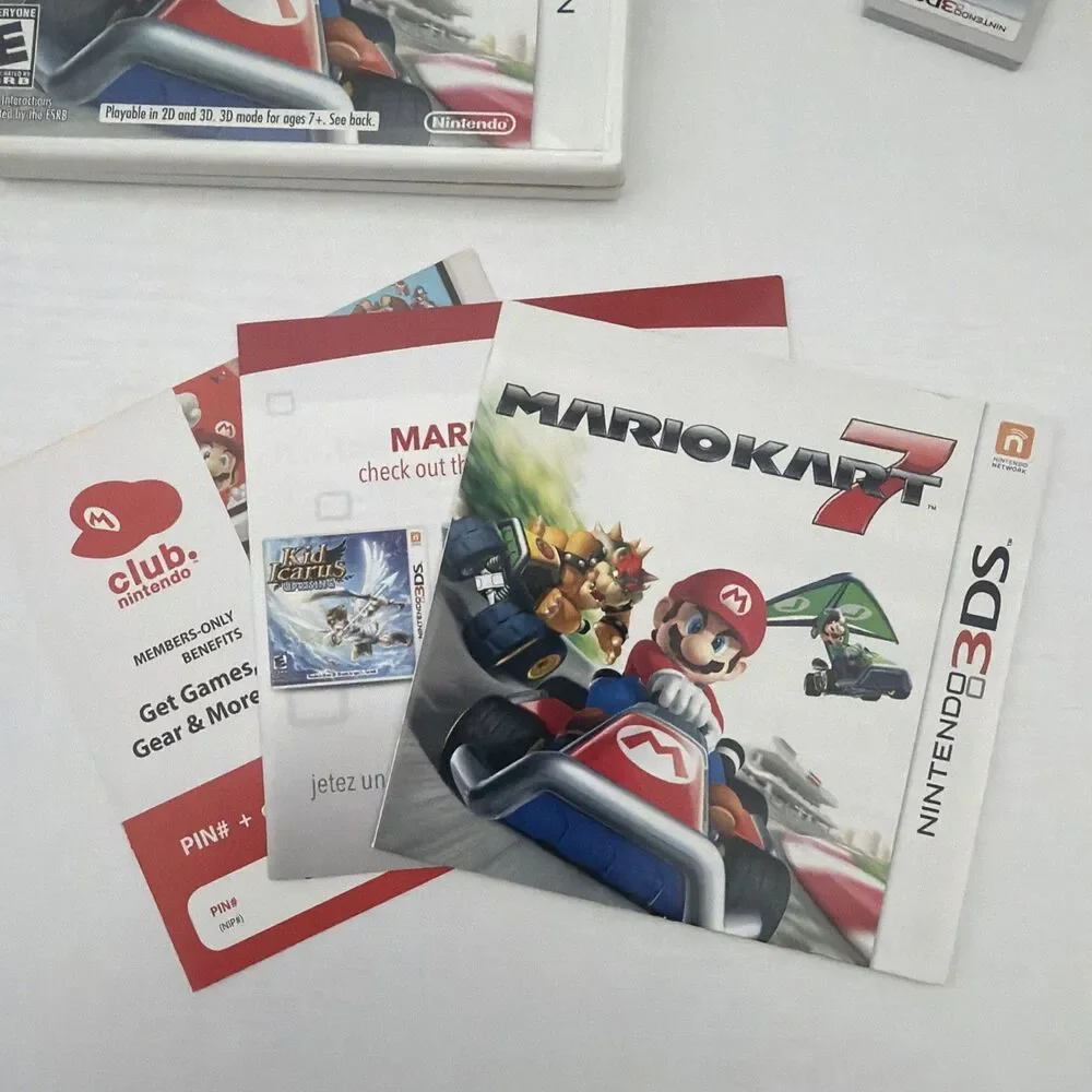 Mario Kart 7 Nintendo 3DS Complete CIB Manual Inserts Tested - Damaged Case